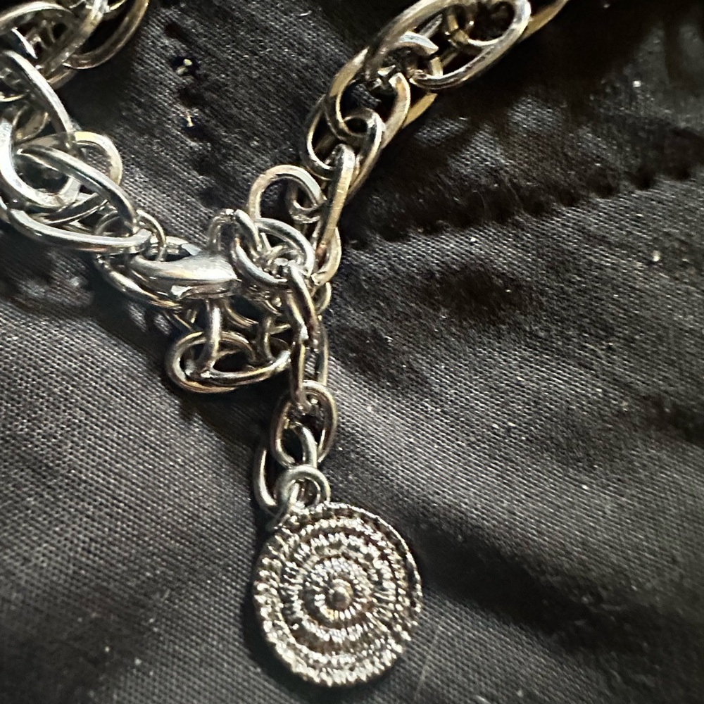 16”, vintage 925 silver necklace w butterfly pendant w cz clear stones - Picture 9 of 10